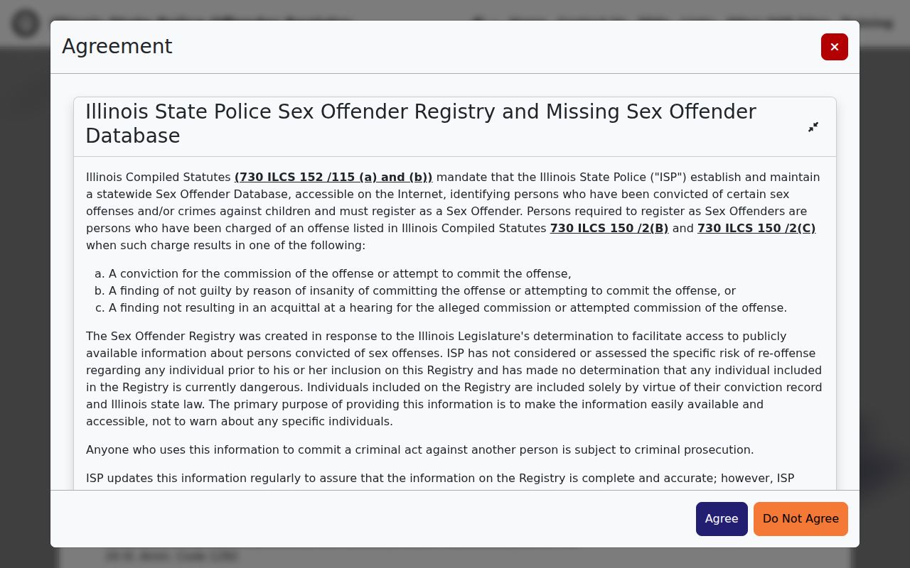 Tinley Park neighbors search fields in the Illinois offender registry